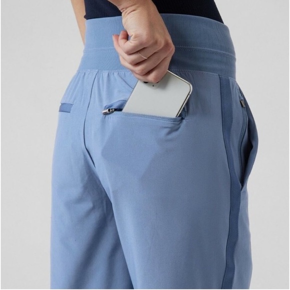 Athleta Nolita Slim Tapered Crop Pant | Cottage Blue - Picture 4 of 8